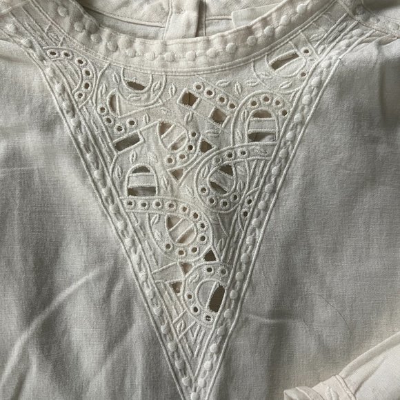 BA&SH White Embroidered Blouse - Picture 2 of 8